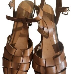 Lane Bryant Sandals Women's 11W NWT Brown Platform Cognac